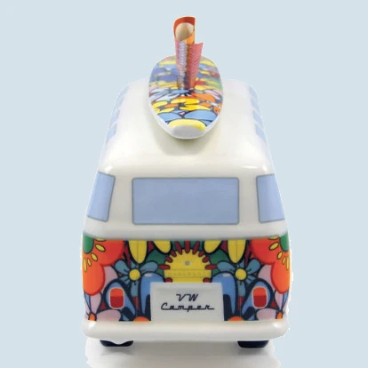 VW Bus Spardose Flower