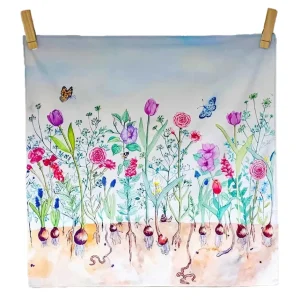 Spieltuch Blumen 100x100 cm