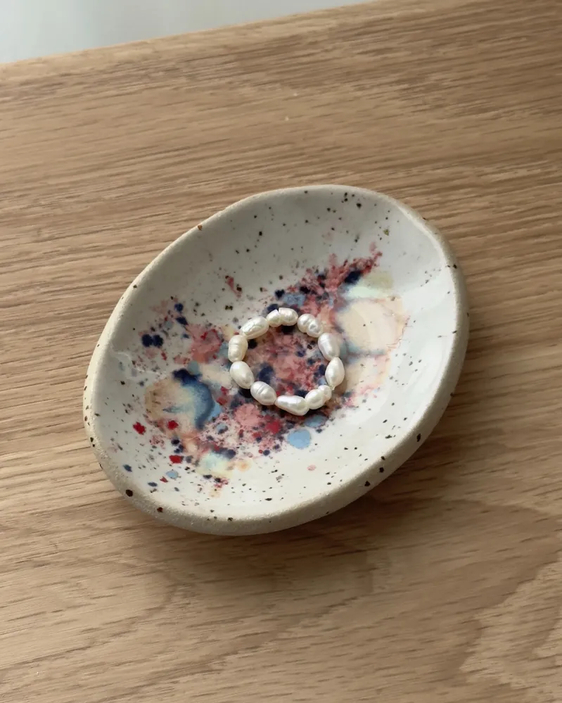 Kleine Ovale Konfetti Schmuckschale