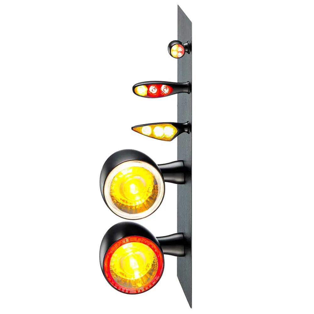 Kellermann Rhombus S Extreme | LED Blinker | mit ECE | schwarz | klar | vorne links & hinten rechts