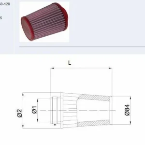 BMC Luftfilter konisch Ø 60 mm - FBSS60-128