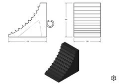 R143 Fahrzeug Unterlegkeile (230 x 160 x 205 mm)