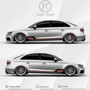Tuning Seitenstreifen Folien Design Fahrzeug Aufkleber Auto #543