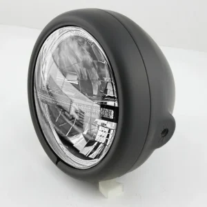 HIGHSIDER pro 5 3/4 Zoll LED-Scheinwerfer PECOS TYPE 12, mattschwarz, mit TFL, Befestigung seitlich