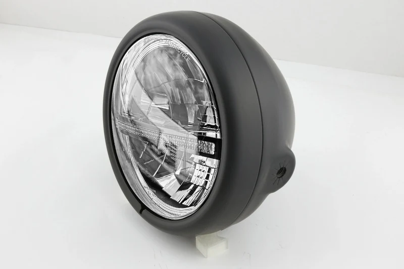 HIGHSIDER pro 5 3/4 Zoll LED-Scheinwerfer PECOS TYPE 12, mattschwarz, mit TFL, Befestigung seitlich