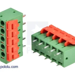 Screwless Terminal Block: 5-Pin, 5.08 mm Pitch, Top Entry (2-Pack)
