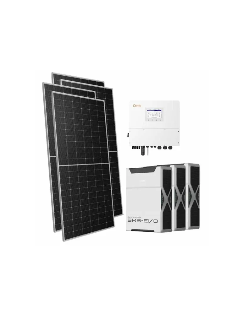 Dreiphasiges Photovoltaik-Kit 13090W Wechselrichter Solis 12kW Lithium 15.66kWh Weco...