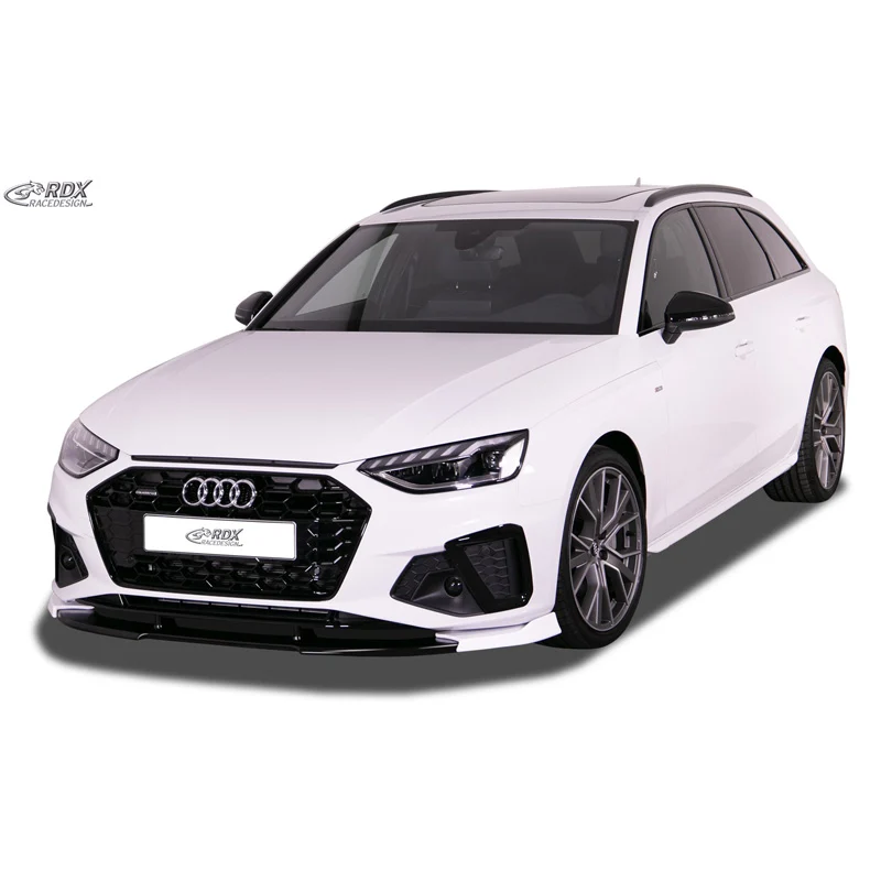 RDX Racedesign, Frontspoiler Vario-X passend für Audi A4 (B9) FL 2019- S-Line & S4-Frontstoßstange (PU), PU-Rim, Unlackiert