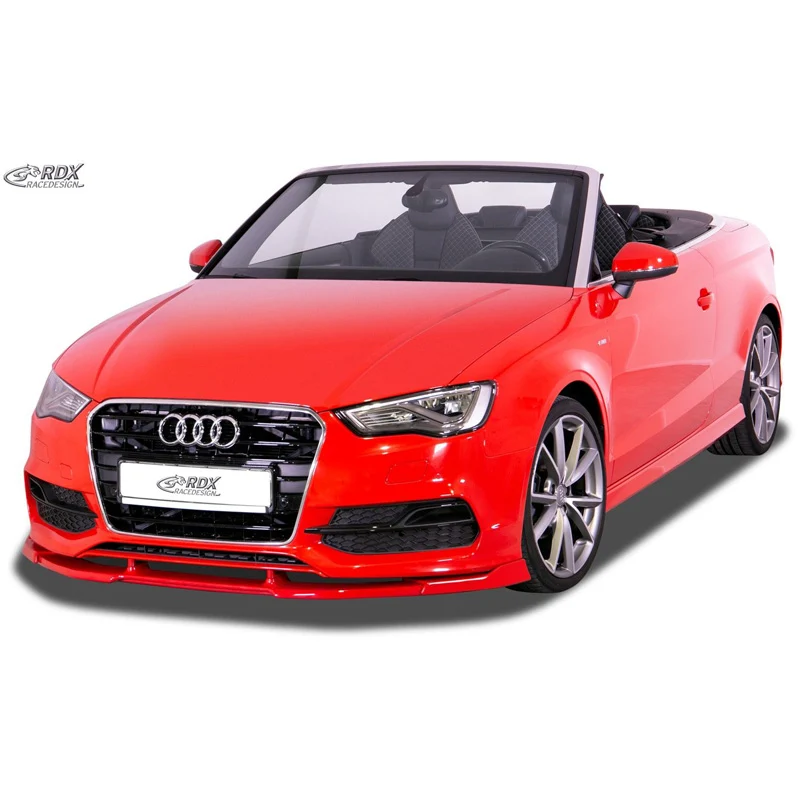 RDX Racedesign, Frontspoiler Vario-X passend für Audi A3 (8V) Cabrio S-Line / S3 Cabrio 2013-2016 (PU), PU-Rim, Unlackiert