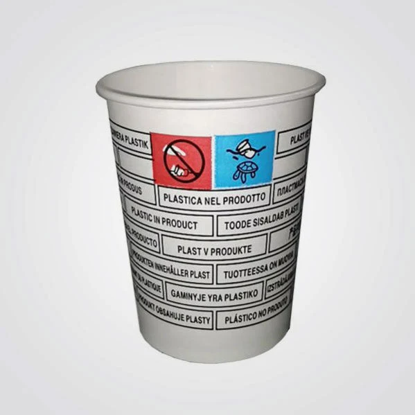 180 ml weiße, biologisch abbaubare Pappbecher