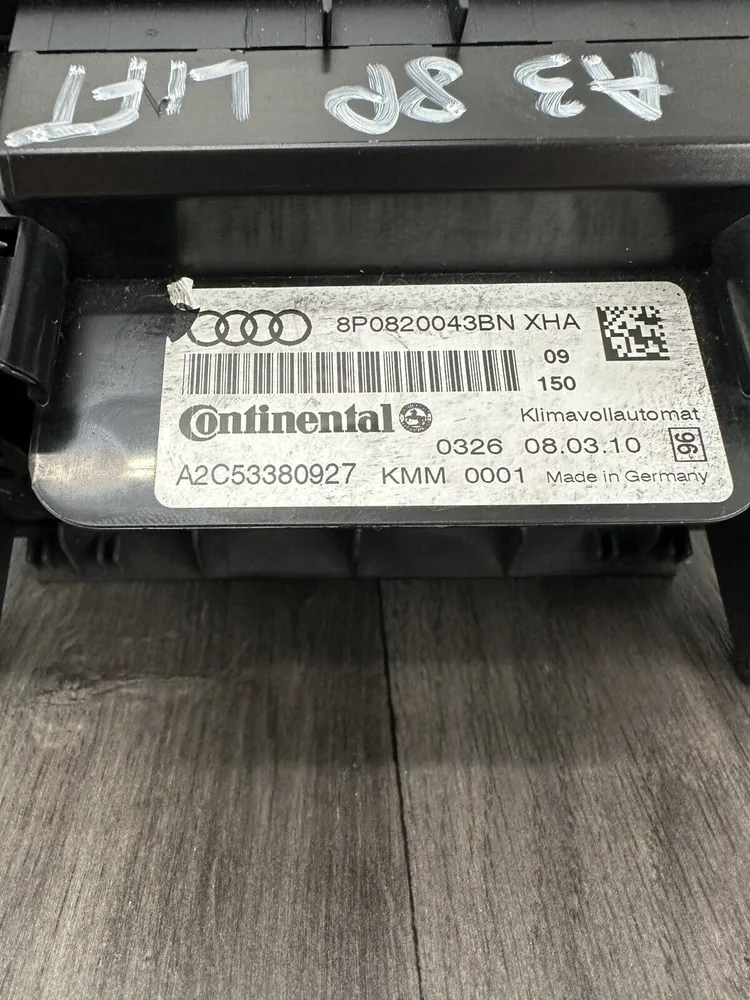 8P0820043BN Klimabedienteil Regler Schalter Audi A3 8P Facelift 8P0 820 043 BN