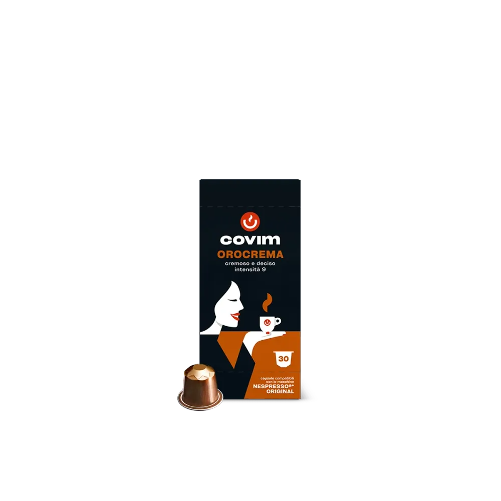Aluminium OROCREMA Covim Kompatibel Nespresso 30cps