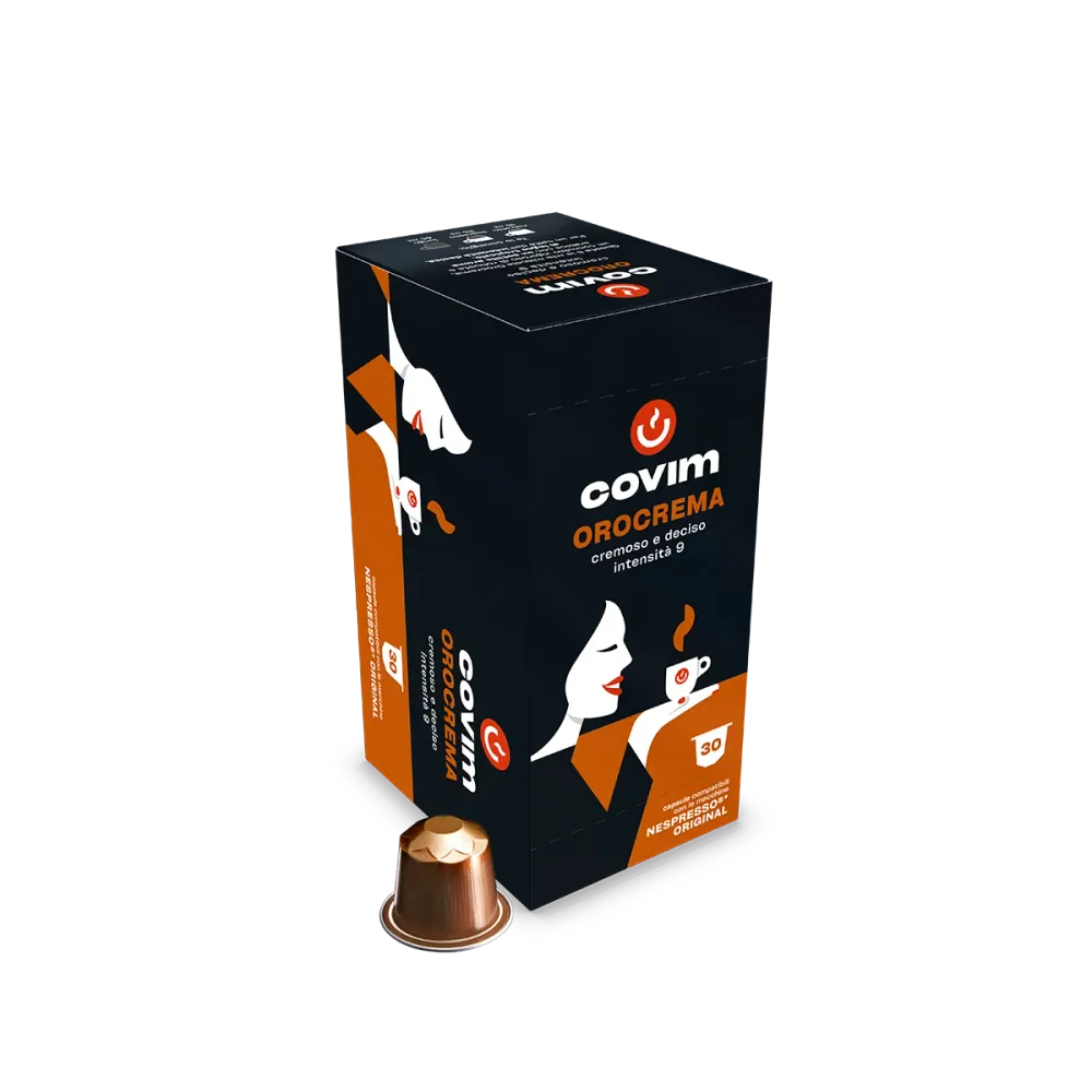 Aluminium OROCREMA Covim Kompatibel Nespresso 30cps