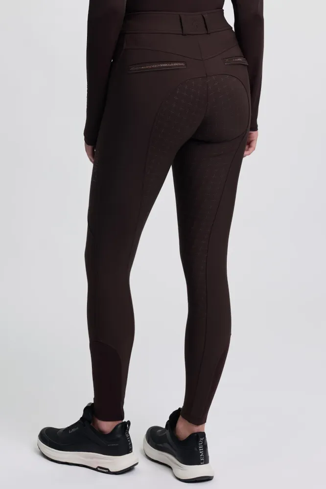Brilliance Damen Reithose mit Vollbesatz Espresso 42