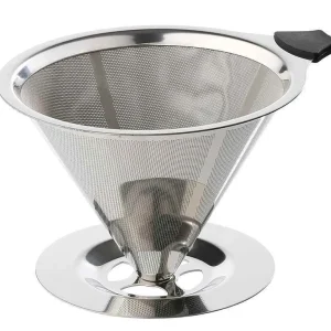 Cilio Dauerfilter für Kaffee mit Standfuß Edelstahl