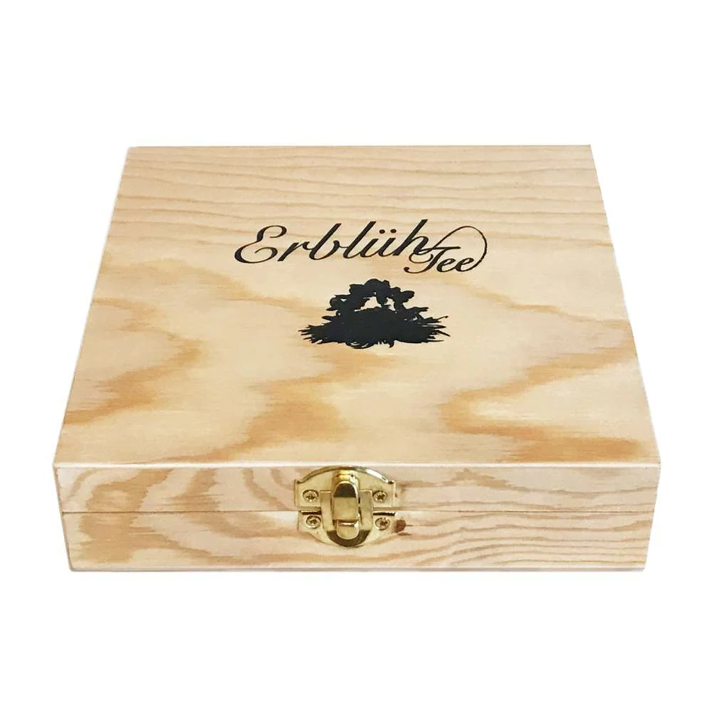 Creano ErblühTeelini 12er Holzbox Grüntee Mix