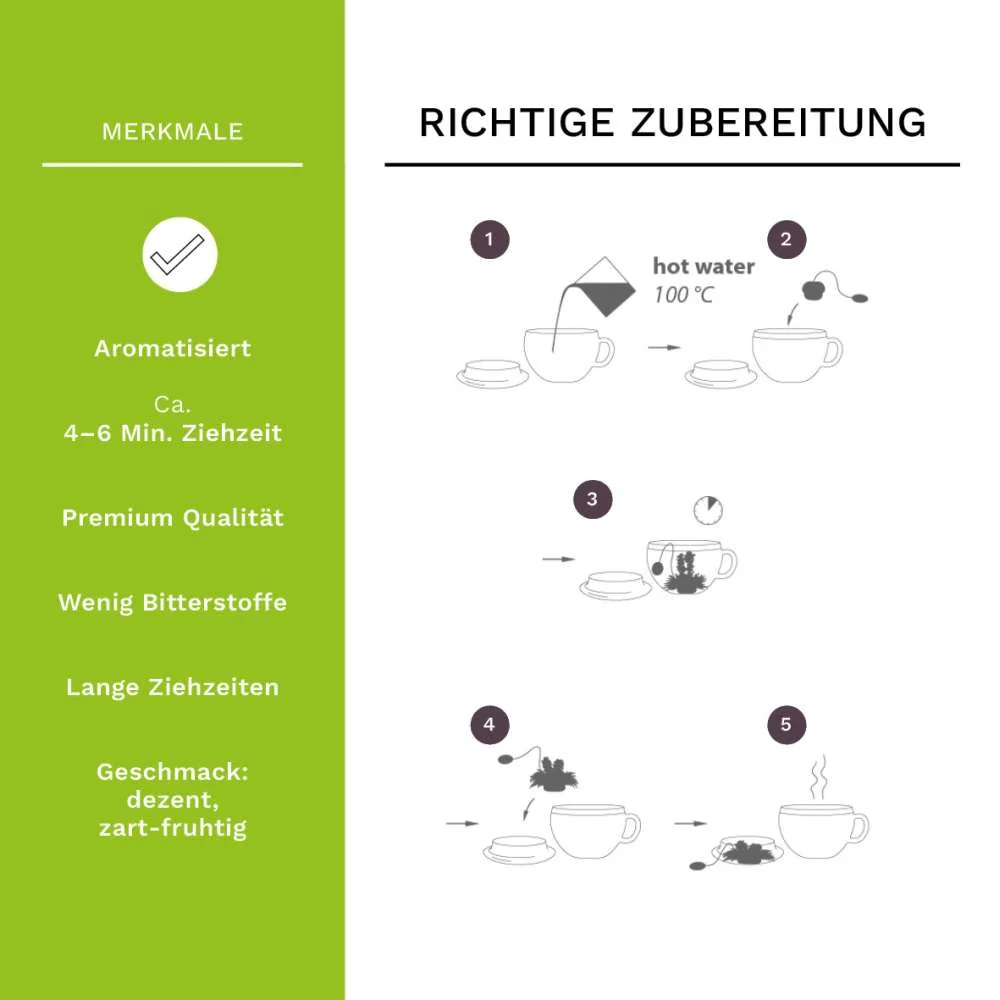 Creano ErblühTeelini 12er Holzbox Grüntee Mix