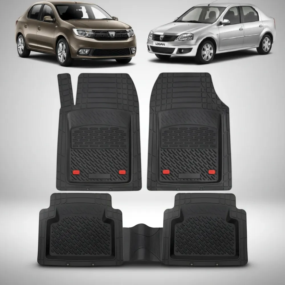 Dacia Logan kompatible Fußmatten 1/2/Facelift | Schwarz