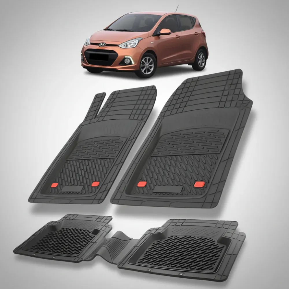 Fußmatten für Hyundai i10 (2013–2016) – Gummifußmatten – Schwarz