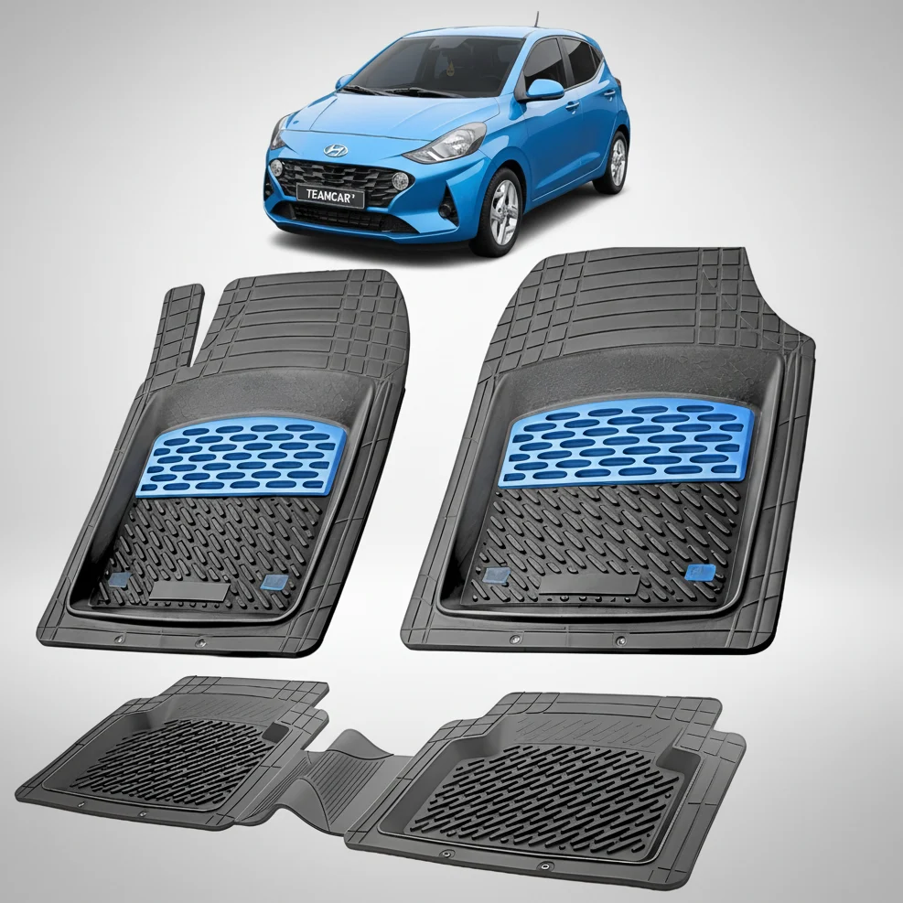 Fußmatten für Hyundai i10 (2019–2023) – Gummifußmatten – Blau