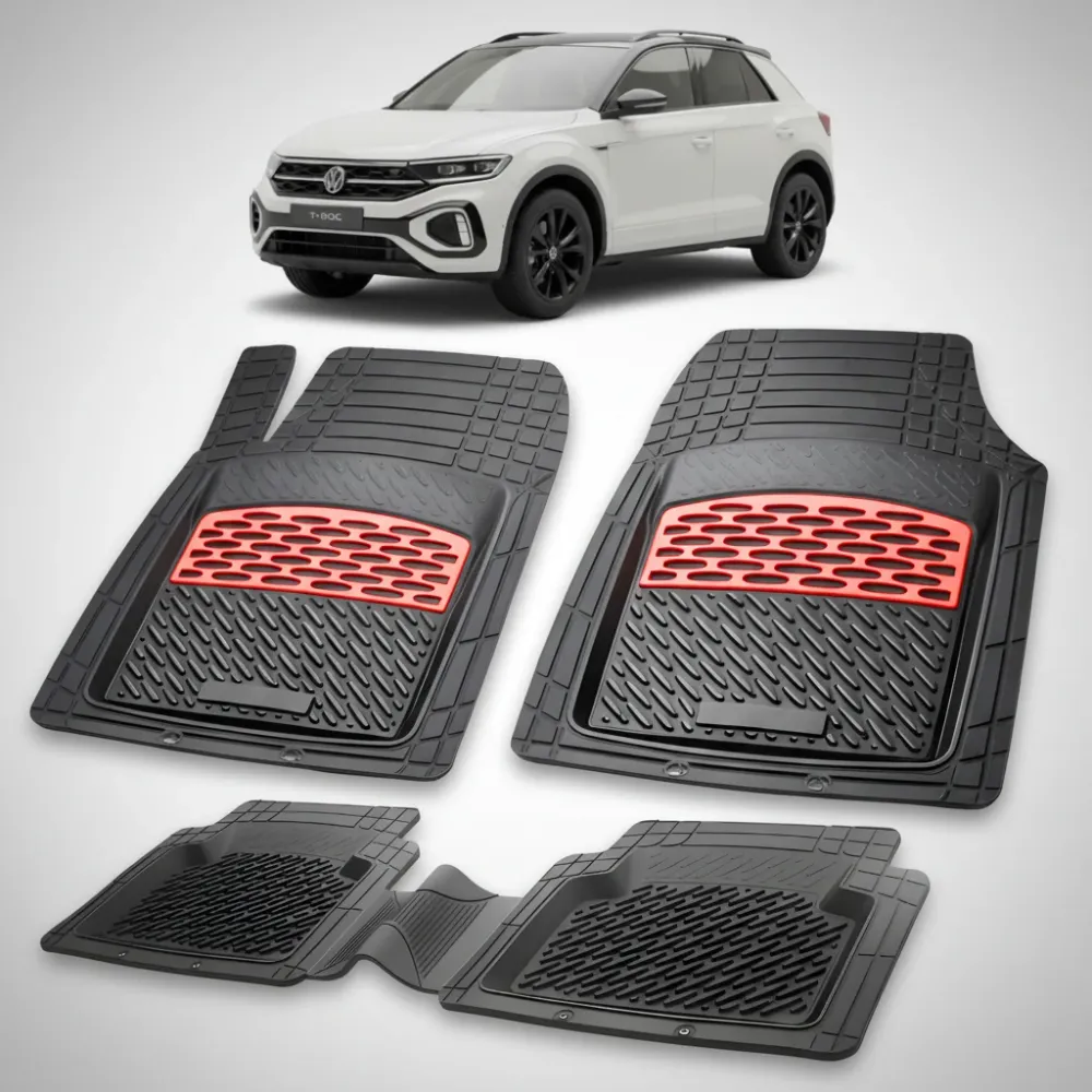 Fußmatten Wannenform, passend für Volkswagen T-Roc I (2021–2025) – Rot