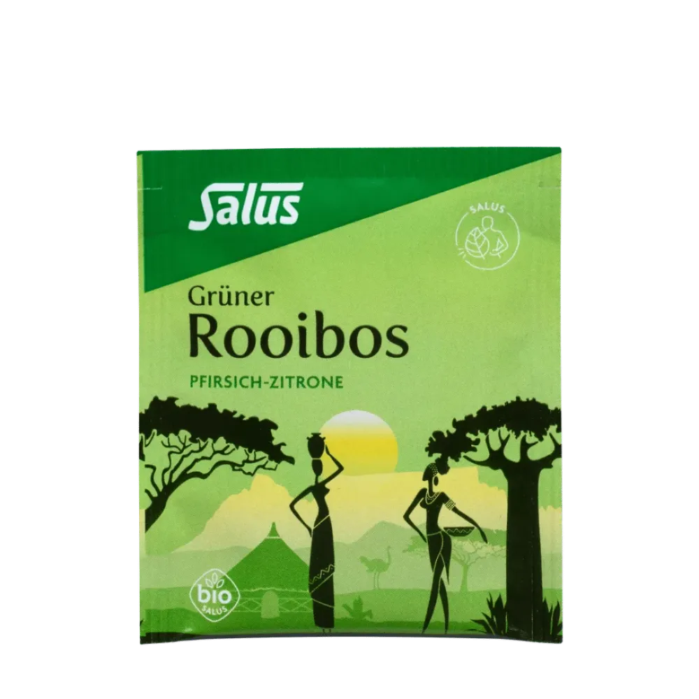 Grüner Rooibos Pfirsich-Zitrone Tee Bio 15 Filterbeutel Salus