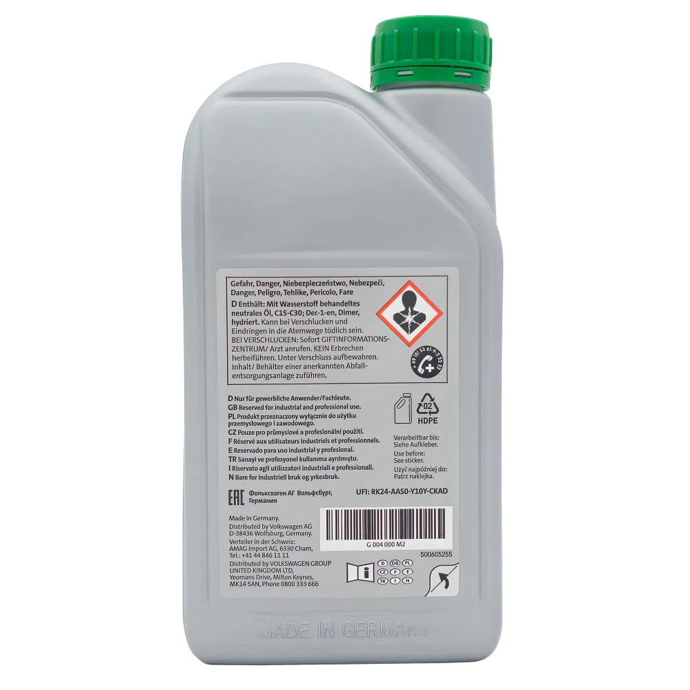 VW Hydrauliköl G004000M2, 1 Liter Servoöl, Servolenkung, Zentralhydrauliköl