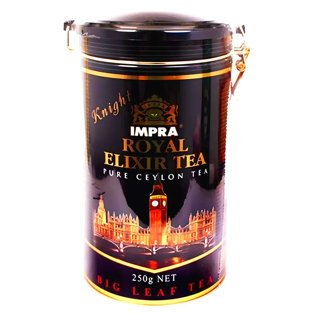 Impra loser schwarzer Ceylon Tee Royal Elixir Knight Metalldose 250g