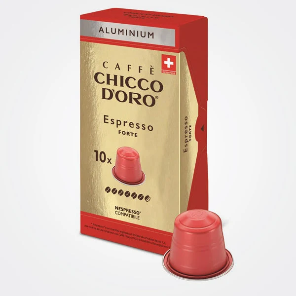 Kaffeekapseln Nespresso* kompatibel Espresso Forte ALU 10 Kapseln