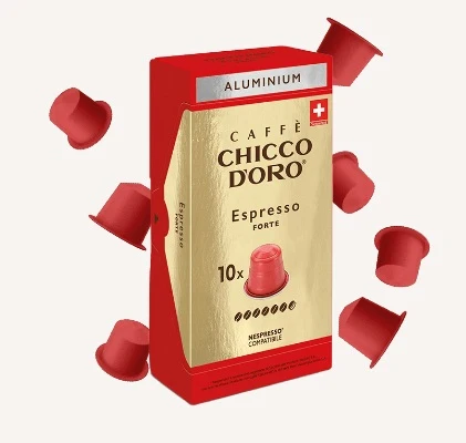Kaffeekapseln Nespresso* kompatibel Espresso Forte ALU 10 Kapseln