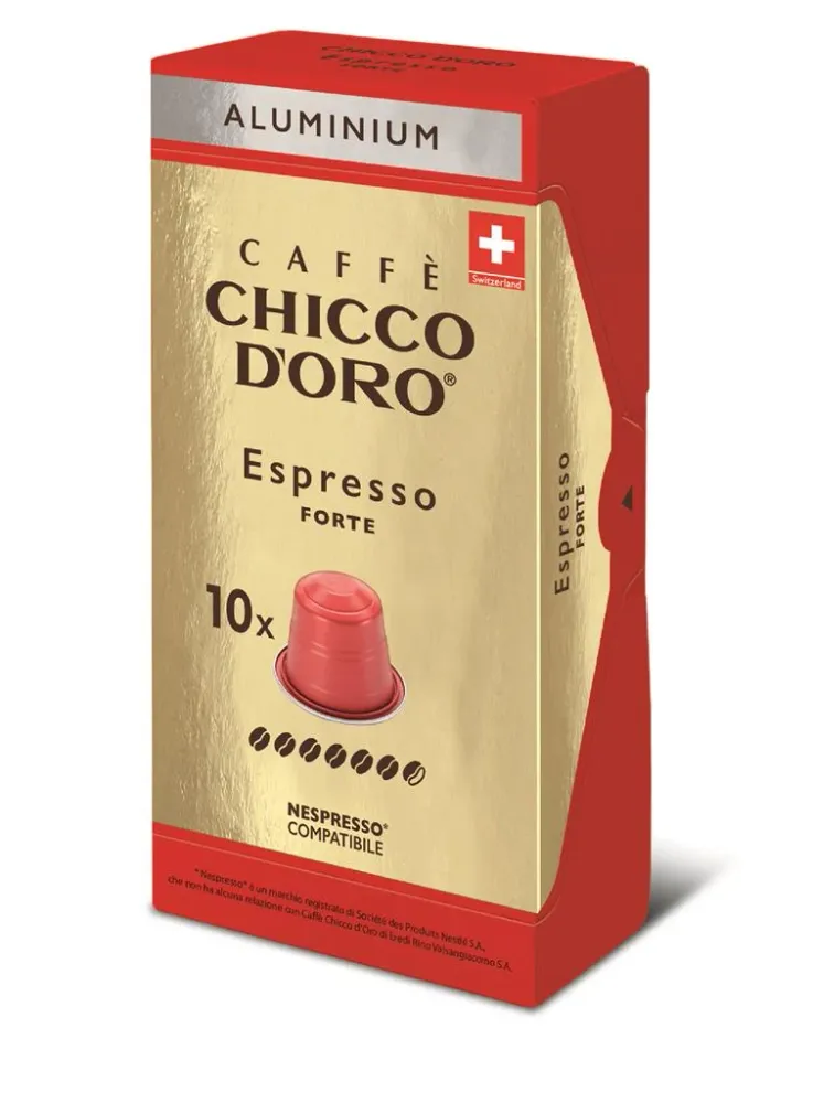 Kaffeekapseln Nespresso* kompatibel Espresso Forte ALU 10 Kapseln