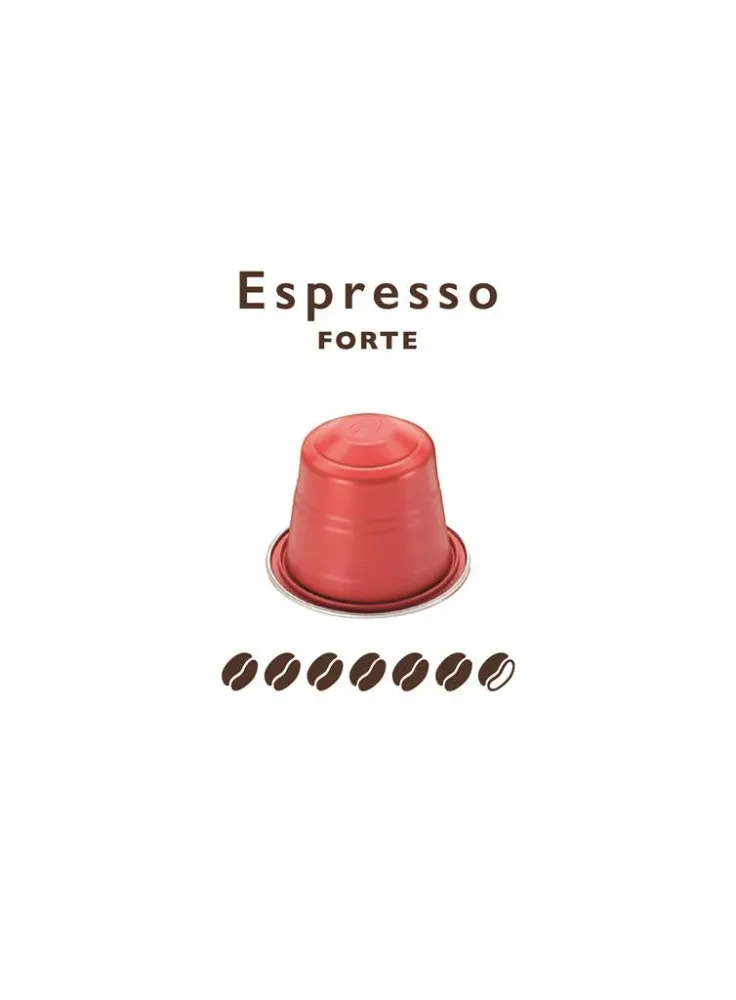 Kaffeekapseln Nespresso* kompatibel Espresso Forte ALU 10 Kapseln