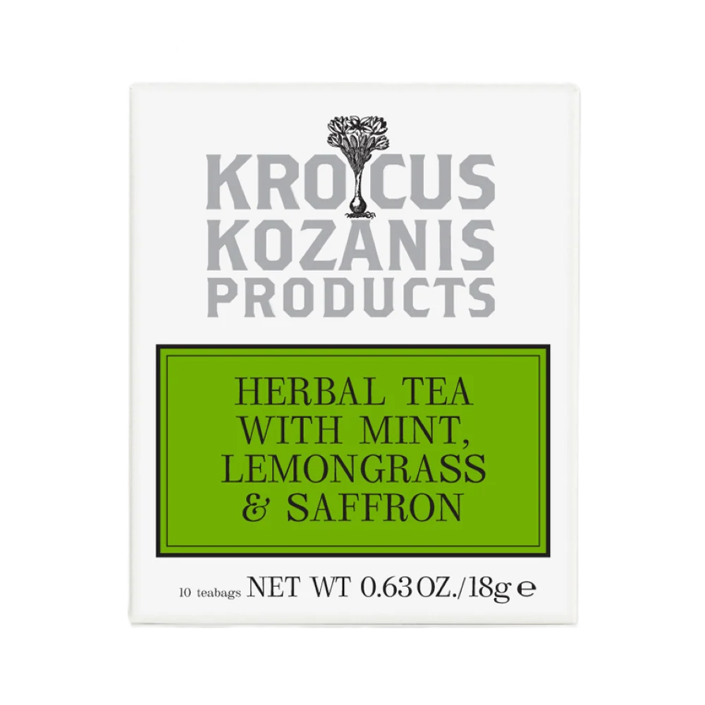 Kräutertee mit Minze, Zitronengras, Safran "Krocus Kozani" 18g