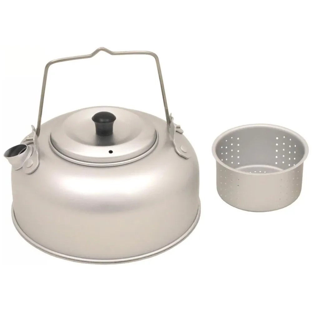 MFH Teekessel Aluminium Leichtgewicht 1-Liter Lagerfeuerkessel Tee Suppe Campingtopf