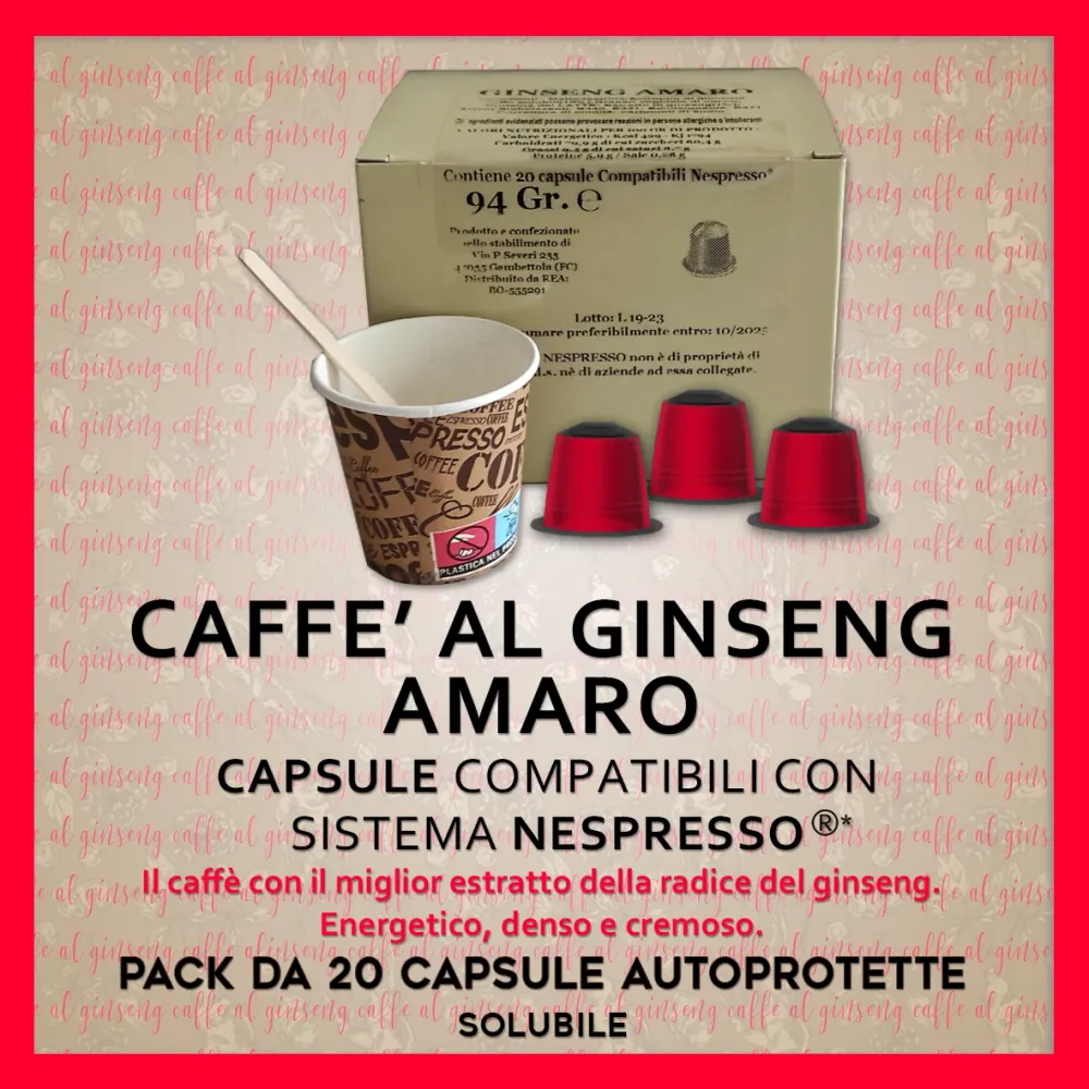 Nespresso-kompatibler Bitter Ginseng* 20 Kapseln