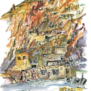 Originalzeichnung "Old Sulfur Mine"
