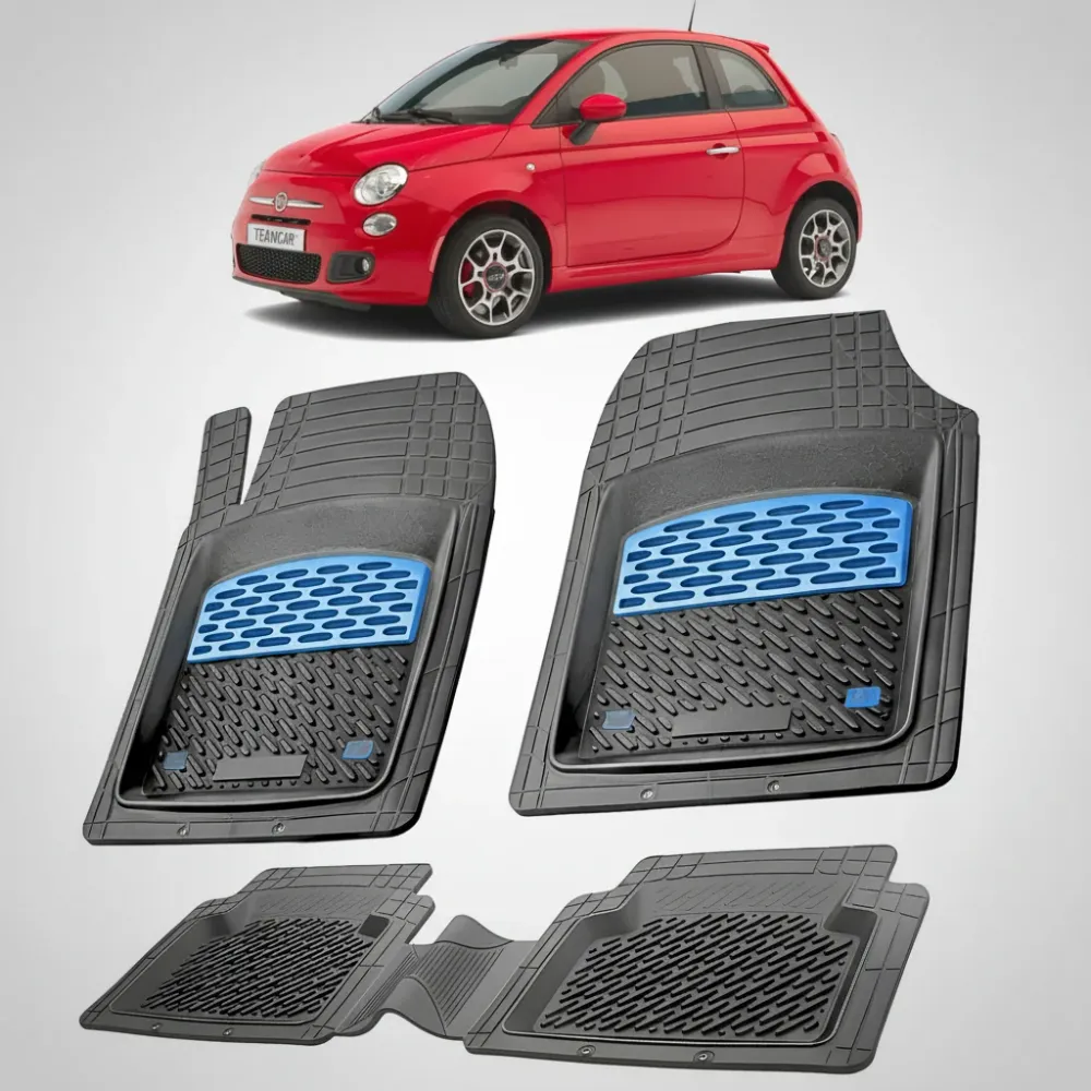 Passende Fußmatten für Fiat 500 Schrägheck (2007–2015) | Blau