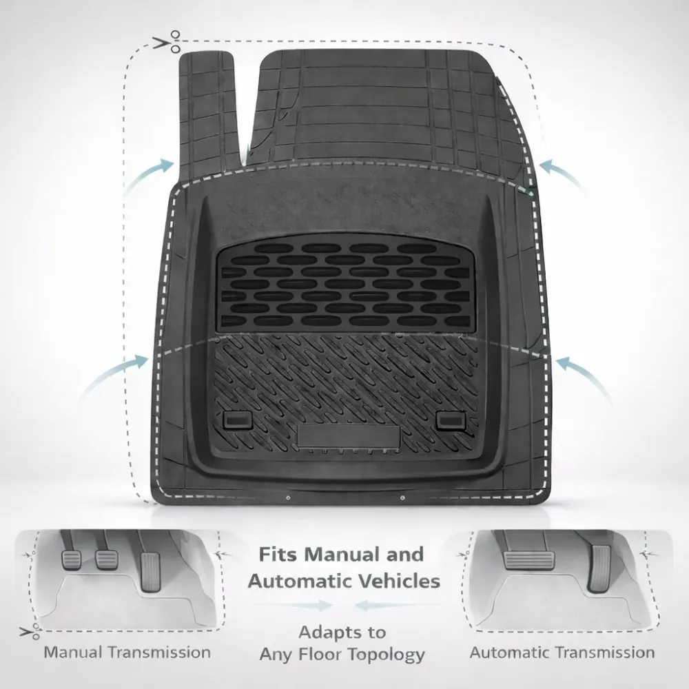 Passende Fußmatten für Fiat 500 Schrägheck (2007–2015) | Schwarz