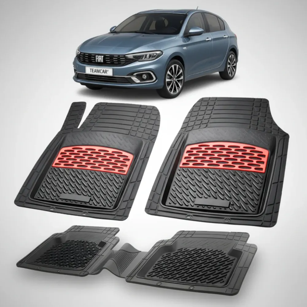 Passende Fußmatten für Fiat Tipo und Egea Schrägheck Facelift 2020–2026 | Rot