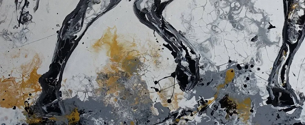 Pferdebild Gemälde Schimmel handgemalt, Acrylbild Hengst Bild 150x100