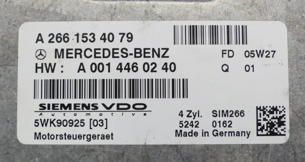 PLUG&PLAY INK Programmierung Motorsteuergerät Mercedes A2661534079 5WK90925