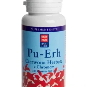 PU-ERH roter Tee mit Chrom 100kaps. GINSENG POLAND