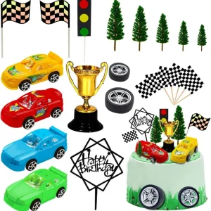 Racing Car Cake Decorations 38pcs Birthday Cake Topper Set