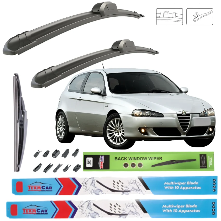 Scheibenwischer für Alfa Romeo 147 (937), 3-Türer, Baujahre 2005–2010, Komplettset
