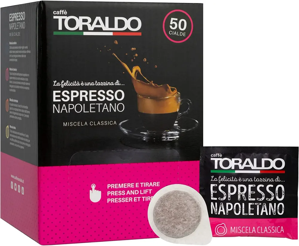 50 Schoten ESE 44mm Caffè Toraldo Klassische Mischung