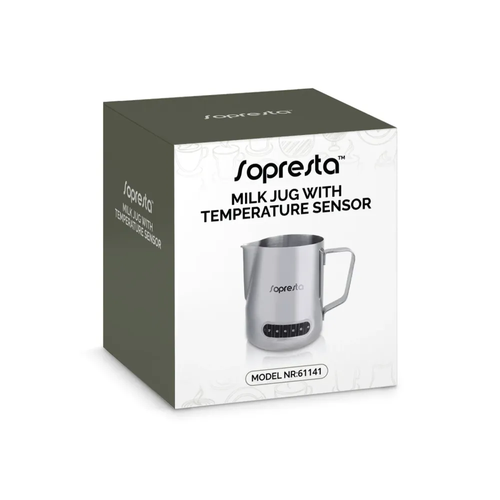 Sopresta Milchkanne mit Temperaturmesser (600 ml)
