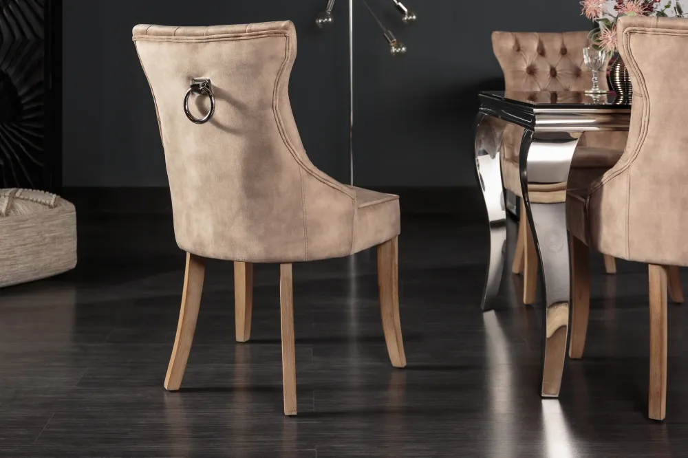 Stuhl Fortress Samt coffee Komfortgriff