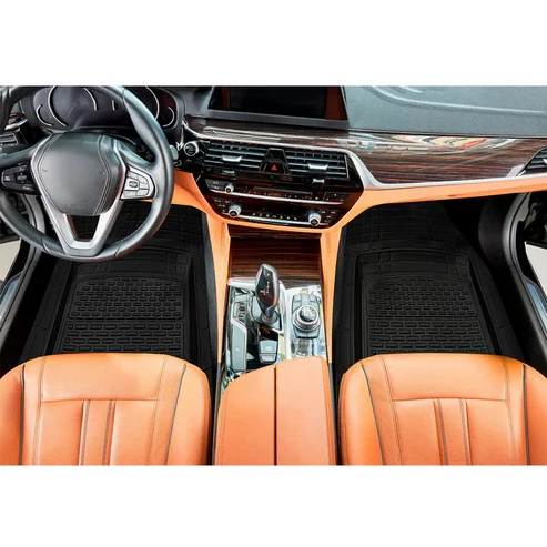 TeamCar® Auto-Fußmatten, kompatibel mit Renault Megane II Combi (2002–2005), Schwarz