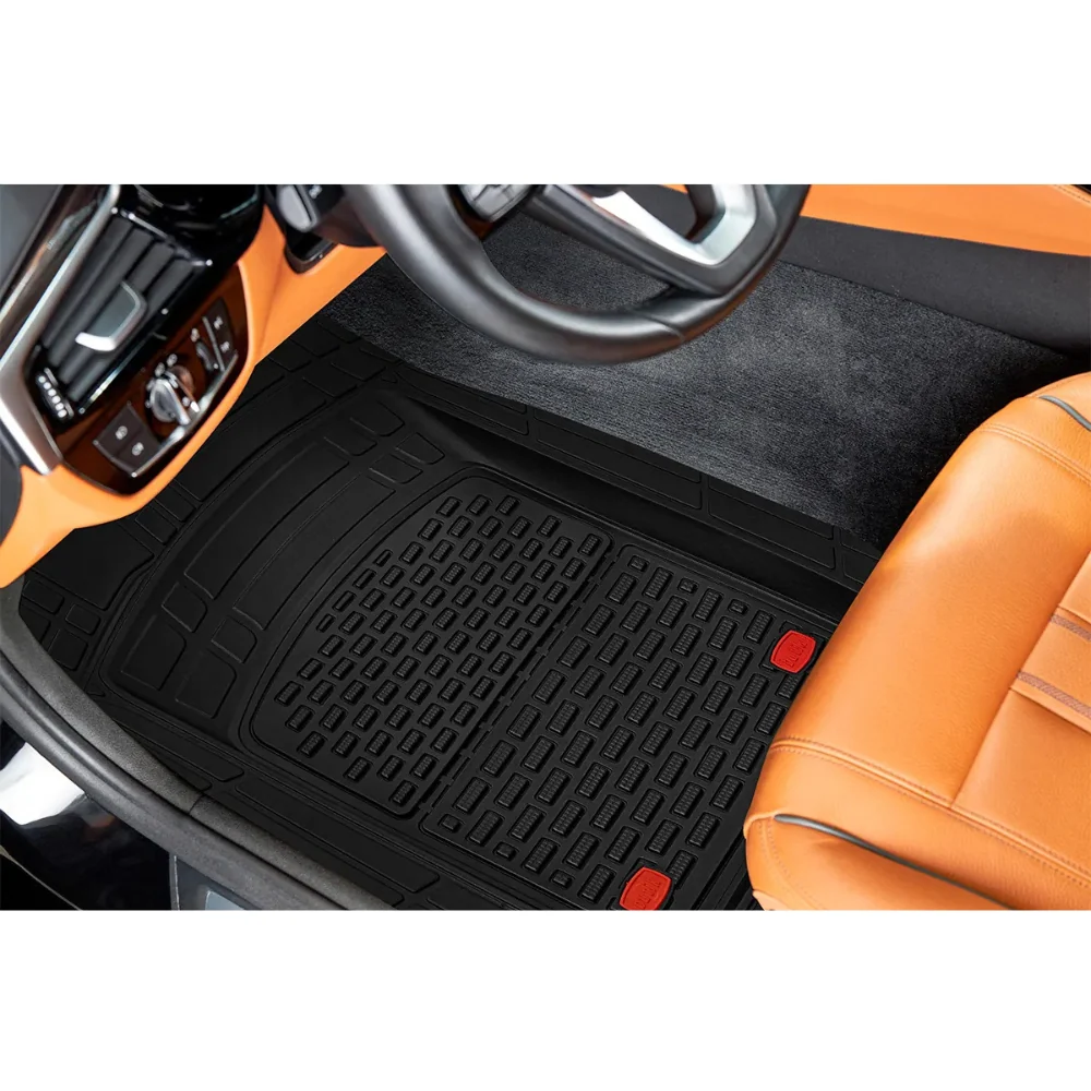 TeamCar® Automatten für Kia Rio DC (2000–2005) – Schwarz – Strapazierfähige Gummimatte