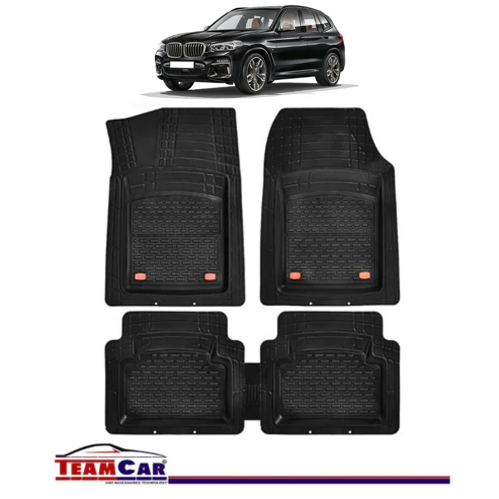 TeamCar® Automatten, passend für BMW X3 G01 (ab 2017), Schwarz, strapazierfähiges Material